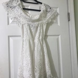 White, off the shoulder romper